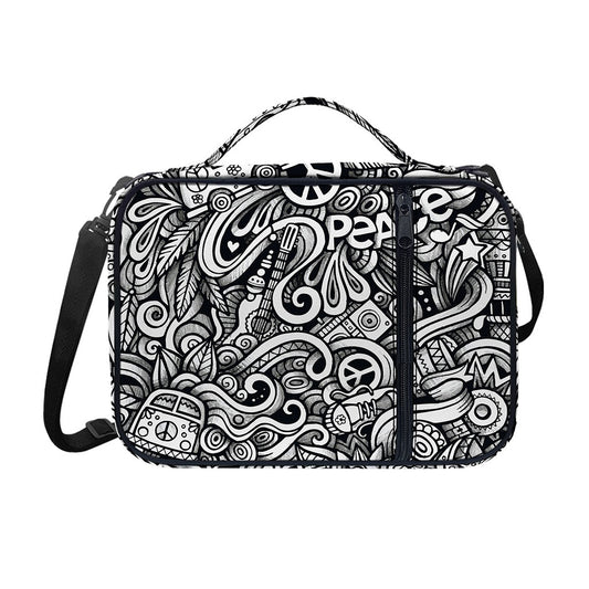 Graffiti Surfing Pattern Print Shoulder Strap Bible Bag