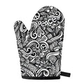 Graffiti Surfing Pattern Print Single Oven Mitt