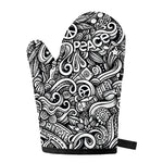 Graffiti Surfing Pattern Print Single Oven Mitt