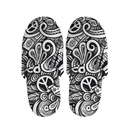 Graffiti Surfing Pattern Print Slippers