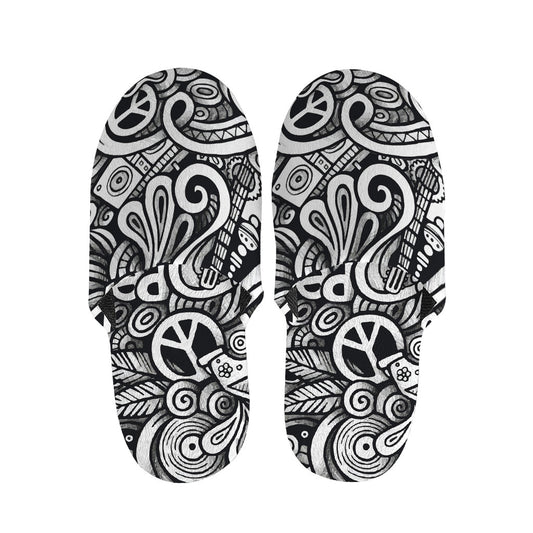 Graffiti Surfing Pattern Print Slippers