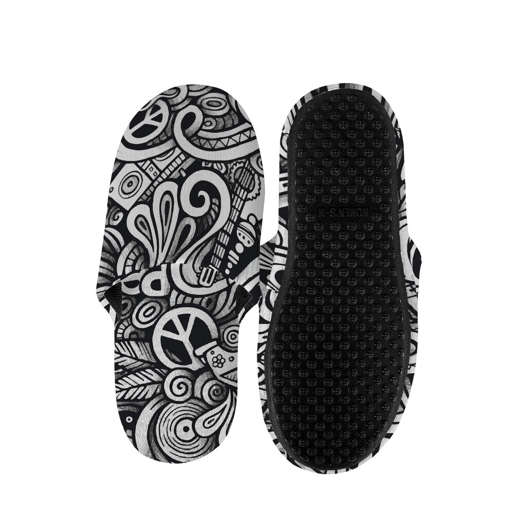 Graffiti Surfing Pattern Print Slippers