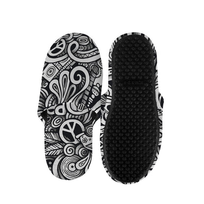 Graffiti Surfing Pattern Print Slippers