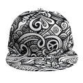 Graffiti Surfing Pattern Print Snapback Cap