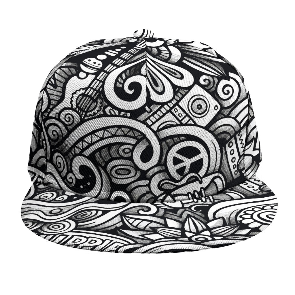 Graffiti Surfing Pattern Print Snapback Cap