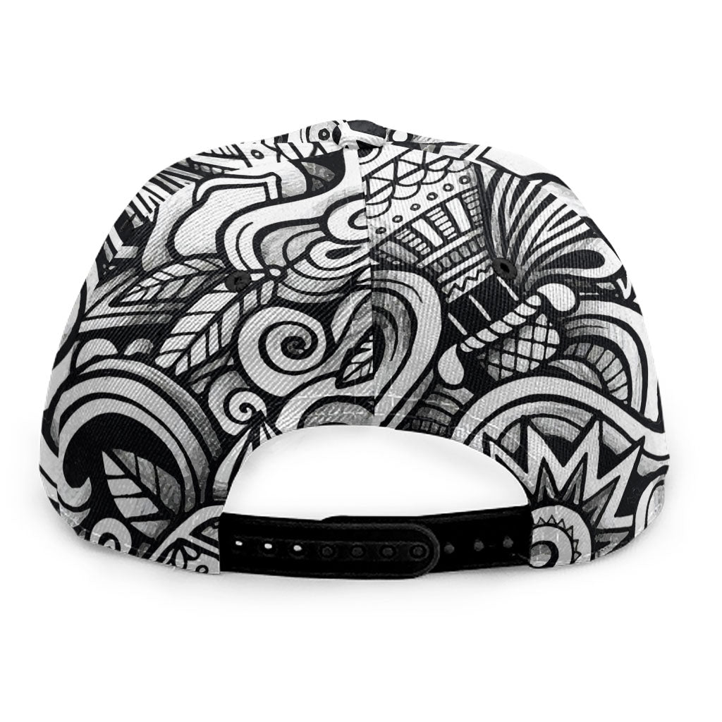 Graffiti Surfing Pattern Print Snapback Cap