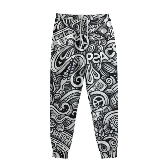 Graffiti Surfing Pattern Print Sweatpants