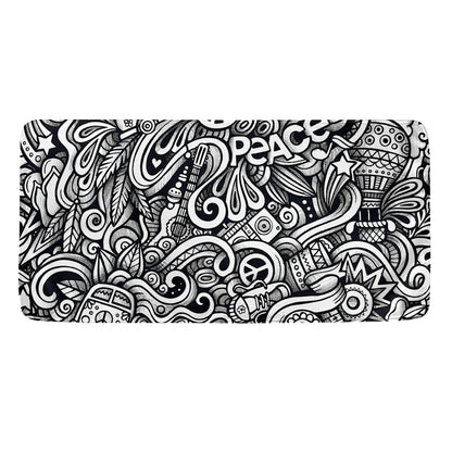 Graffiti Surfing Pattern Print Towel