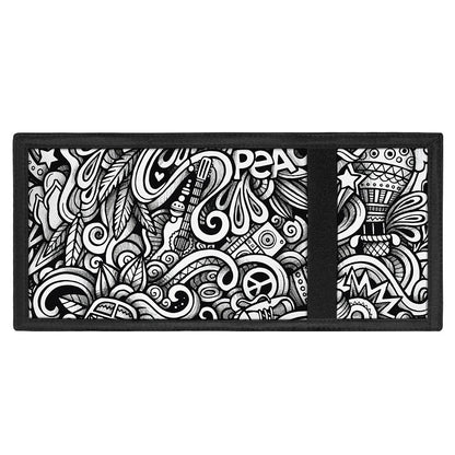 Graffiti Surfing Pattern Print Trifold Wallet