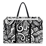 Graffiti Surfing Pattern Print Utility Tote Bag