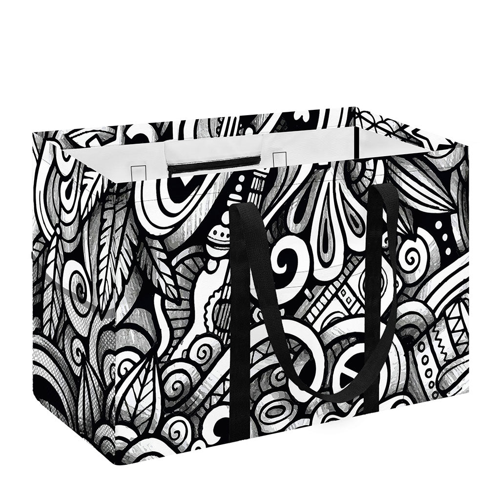 Graffiti Surfing Pattern Print Utility Tote Bag