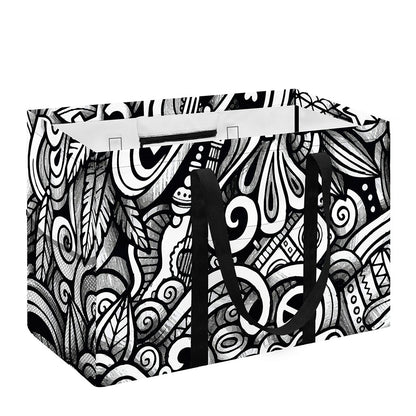 Graffiti Surfing Pattern Print Utility Tote Bag