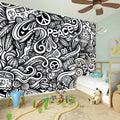 Graffiti Surfing Pattern Print Wall Sticker