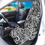 Graffiti Surfing Pattern Print Waterproof Car Seat Cover