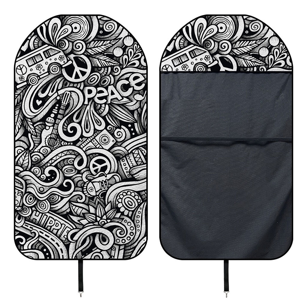 Graffiti Surfing Pattern Print Waterproof Car Seat Cover