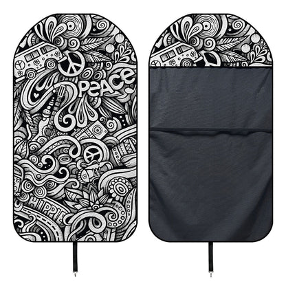 Graffiti Surfing Pattern Print Waterproof Car Seat Cover