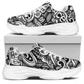 Graffiti Surfing Pattern Print White Chunky Shoes