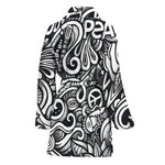 Graffiti Surfing Pattern Print Women's Bathrobe