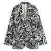 Graffiti Surfing Pattern Print Women's Blazer