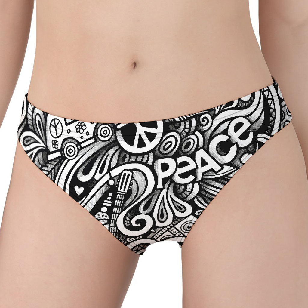 Graffiti Surfing Pattern Print Women's Panties