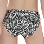 Graffiti Surfing Pattern Print Women's Panties