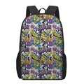 Graffiti Text Pattern Print 17 Inch Backpack