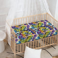 Graffiti Text Pattern Print Baby Crib Sheet