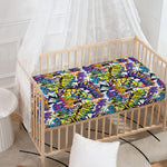 Graffiti Text Pattern Print Baby Crib Sheet