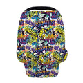 Graffiti Text Pattern Print Baby Seat Cover