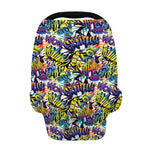 Graffiti Text Pattern Print Baby Seat Cover
