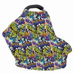 Graffiti Text Pattern Print Baby Seat Cover