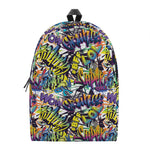 Graffiti Text Pattern Print Backpack