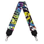 Graffiti Text Pattern Print Bag Strap
