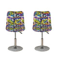 Graffiti Text Pattern Print Bar Stool Covers