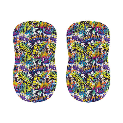 Graffiti Text Pattern Print Bar Stool Covers
