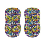 Graffiti Text Pattern Print Bar Stool Covers