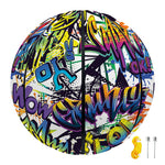 Graffiti Text Pattern Print Basketball