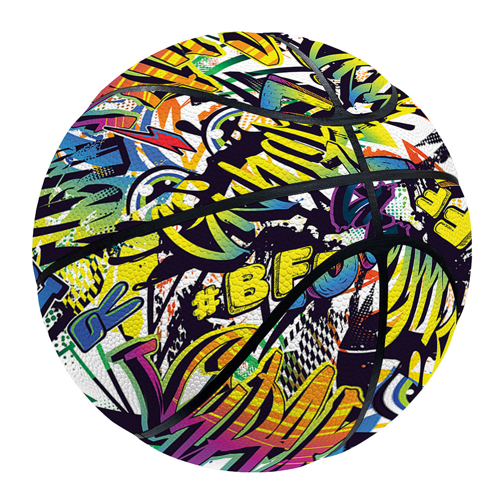 Graffiti Text Pattern Print Basketball