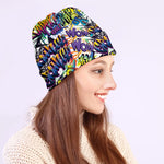 Graffiti Text Pattern Print Beanie