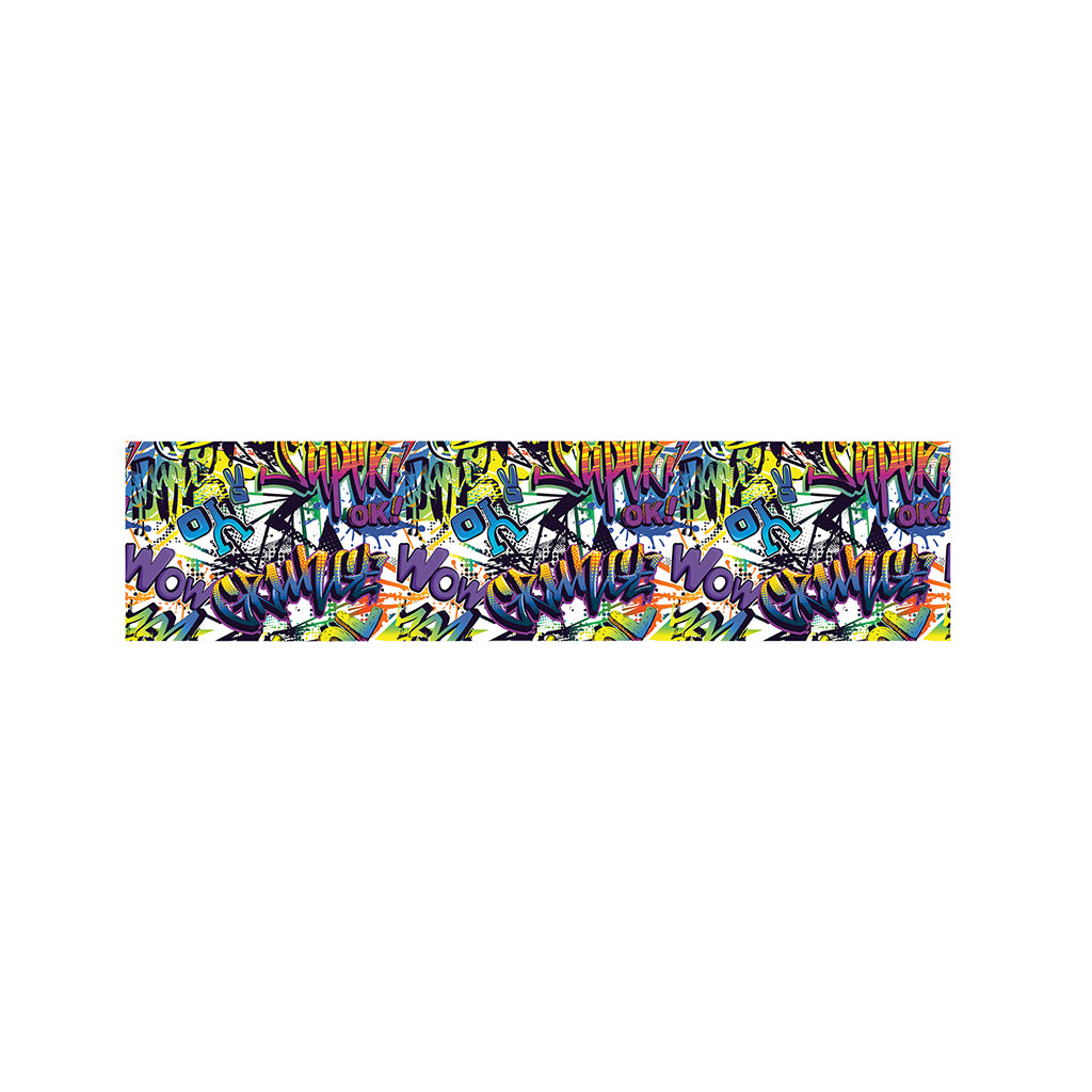 Graffiti Text Pattern Print Bed Runner