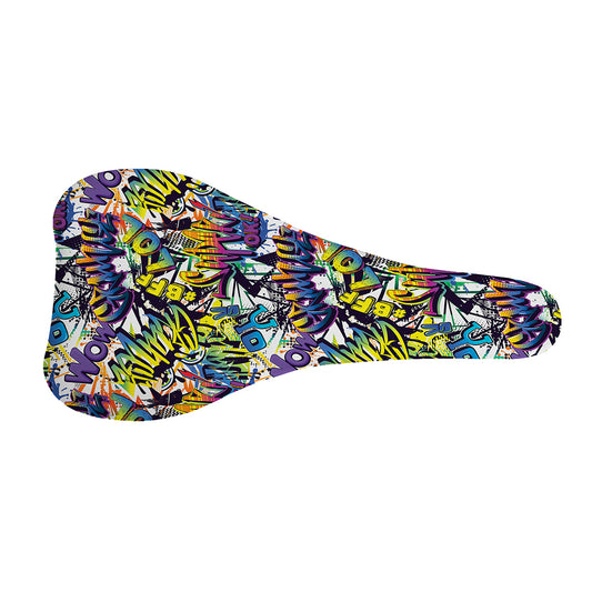 Graffiti Text Pattern Print Bicycle Seat Cover