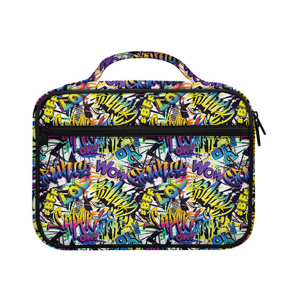 Graffiti Text Pattern Print Briefcase Bible Bag