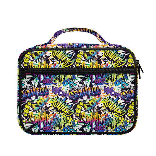 Graffiti Text Pattern Print Briefcase Bible Bag