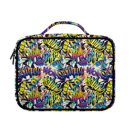 Graffiti Text Pattern Print Briefcase Bible Bag