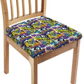 Graffiti Text Pattern Print Chair Cushion Cover