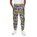 Graffiti Text Pattern Print Cotton Sweatpants