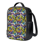 Graffiti Text Pattern Print Crossbody Lunch Bag