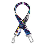 Graffiti Text Pattern Print Dog Seat Belt