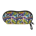 Graffiti Text Pattern Print Glasses Case