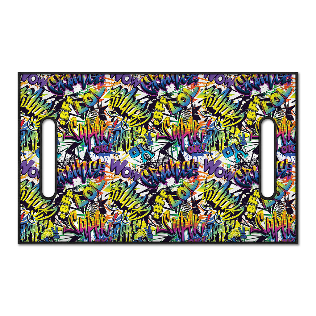 Graffiti Text Pattern Print Golf Cart Seat Cover